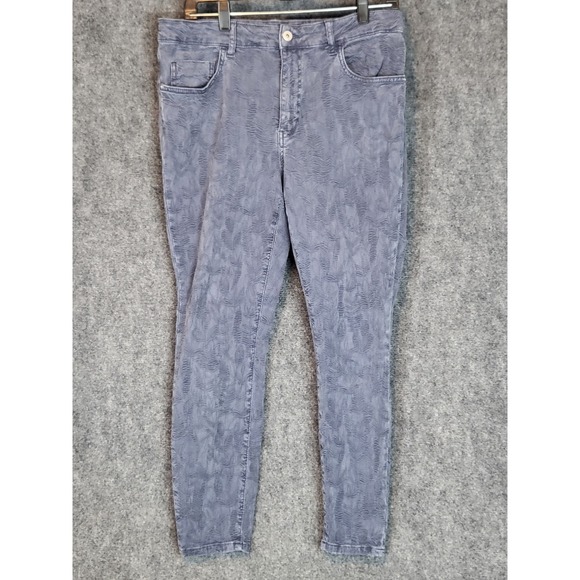 Pilcro and the Letterpress Anthropologie High Rise Skinny Jeans Size 32 Floral - Picture 1 of 10